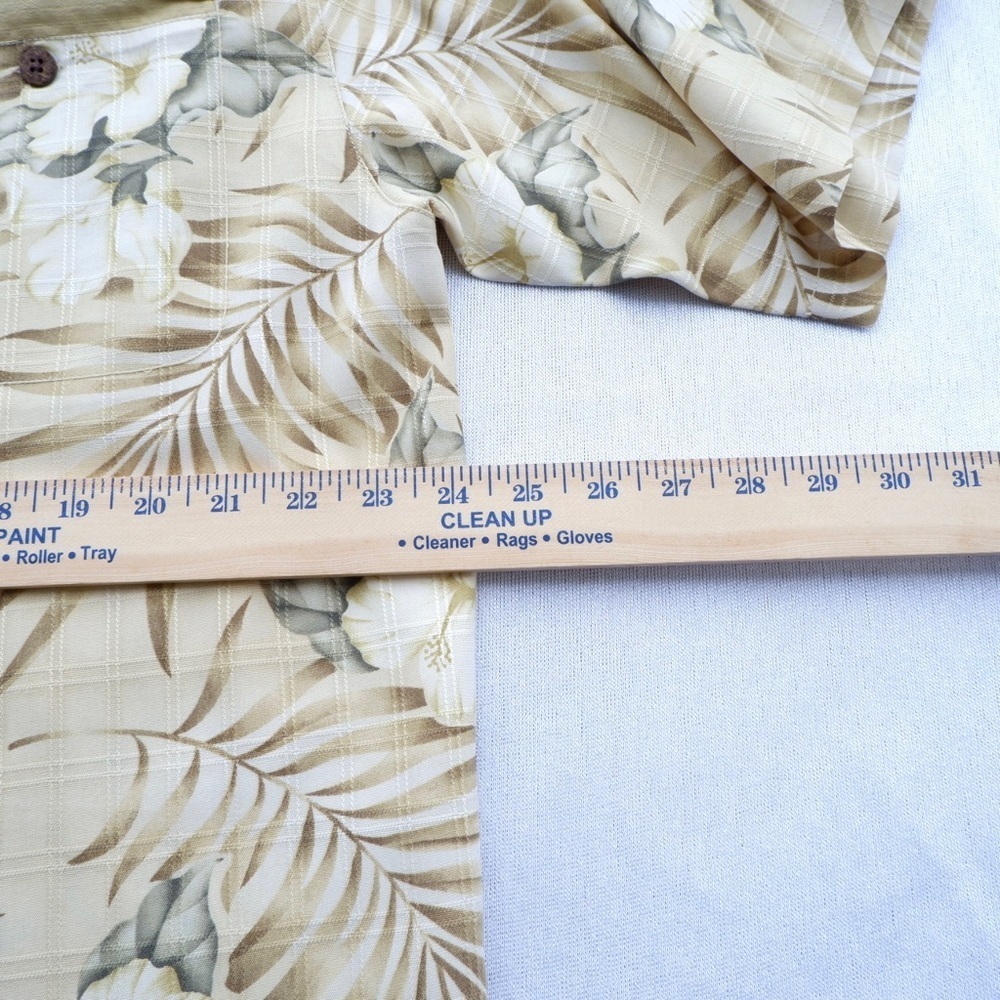 Tommy Bahama Camp Shirt Mens Large Button Up Short Sleeve Floral Tropical Silk - Picture 4 of 16